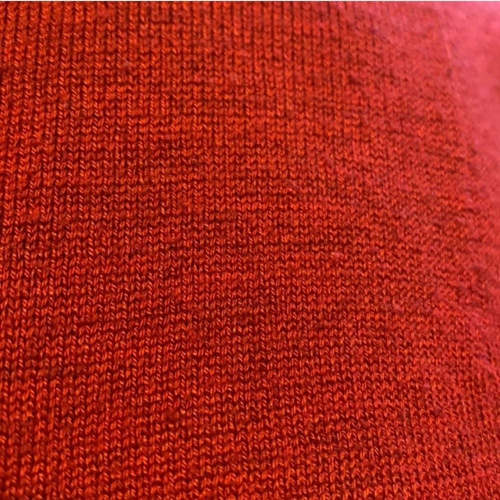 Grace Elements Cranberry Red Ruffle Cardigan Sweater Women Size L - Picture 6 of 13